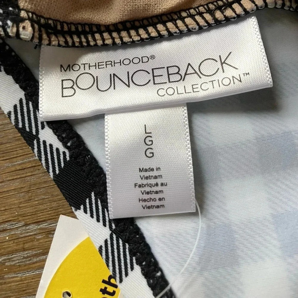 Motherhood “Bounce Back” PostPartum Compression Nursing Gingham Swimsuit Large - Picture 9 of 12